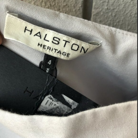 Halston Heritage White Belted Cocktail Dress - Picture 3 of 5